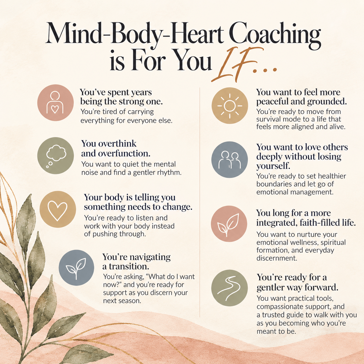 Mind to Body One-on-One Coaching